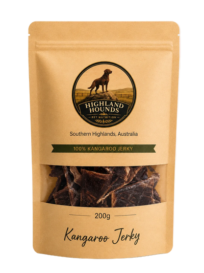 Kangaroo Jerky for Dogs | 100% Australian | Highland Hounds Pet Nutrition